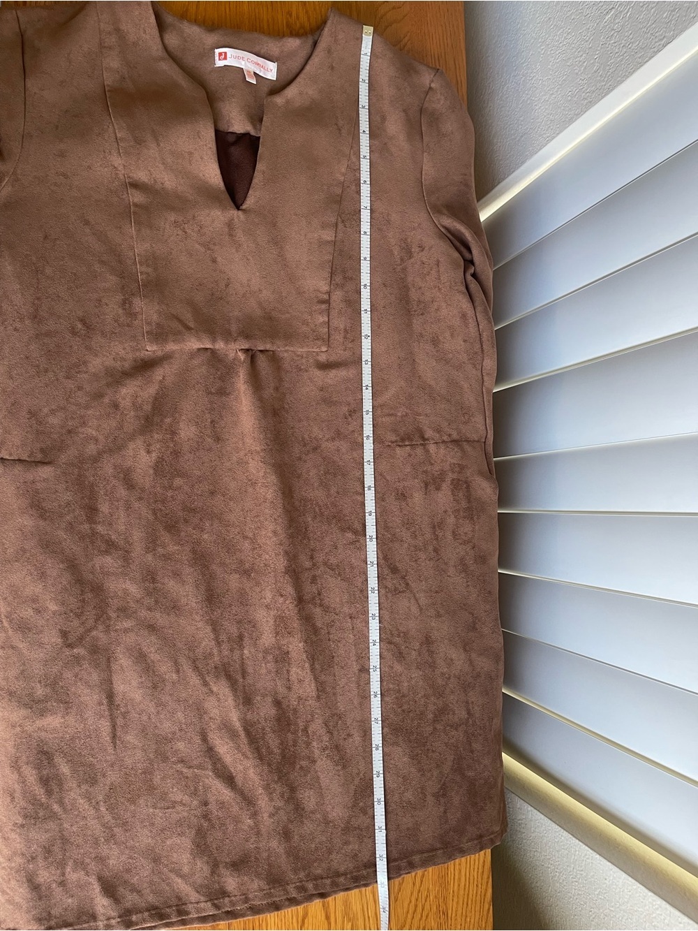 Jude Connally Kerry Faux Suede Dress Brown XS - Picture 10 of 14